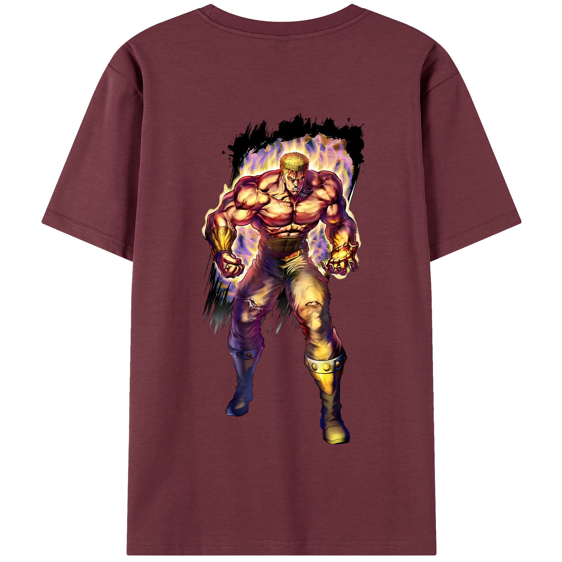 （画像用） 北斗の拳 Fist of the North Star 綿100％半袖Tシャツ（背面プリント）
